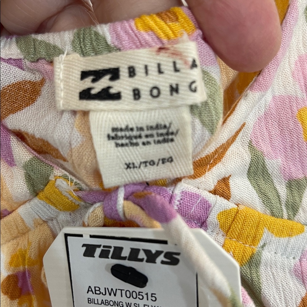 NWT - BILLABONG Happy Day Flyaway Womens Top - Size XL bohemian style tank top. - Picture 7 of 15